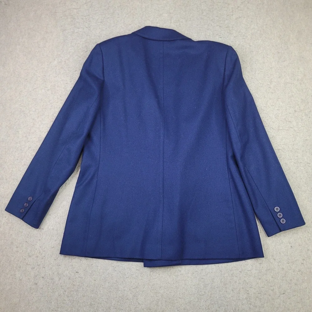 Vintage Pendleton 100% Wool Blazer Womens 14‎ Blue Double Breasted Made in USA - Picture 5 of 12